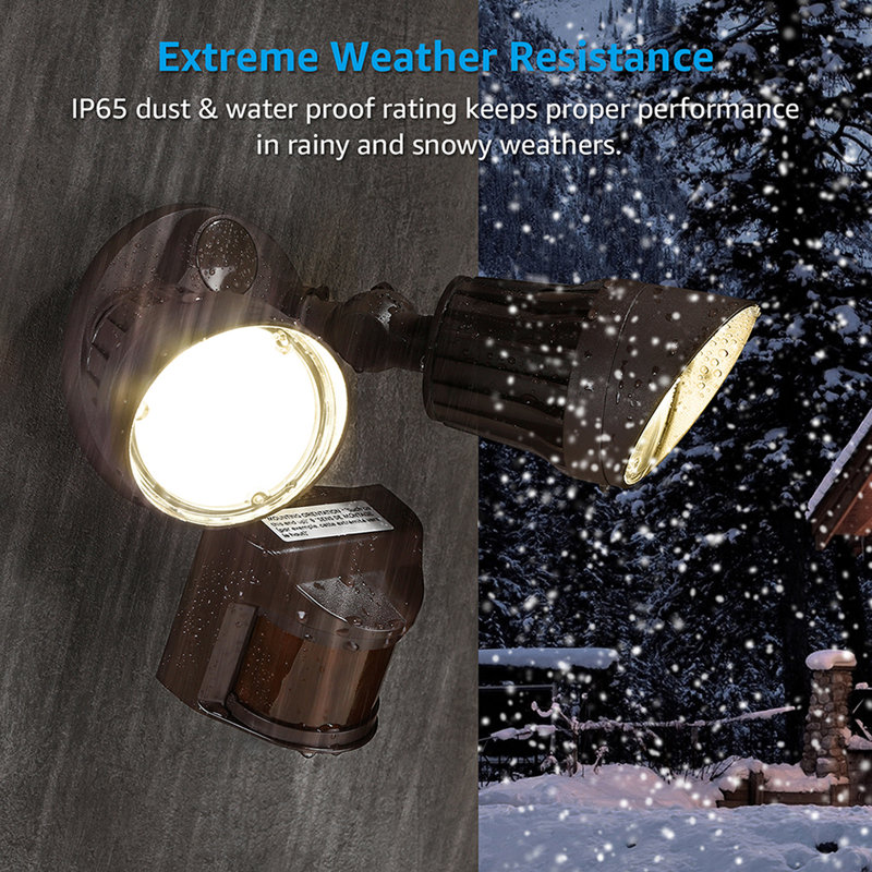 Leonlite 2 head led outdoor security floodlight motion sensor manual on sale